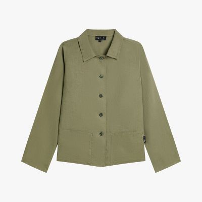 ＜agnes b. (Women)＞リネン　長袖　シャツ　”Ｐｅｒｉｎｅ”