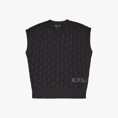 ＜agnes b. (Women)＞コットン混　ノースリーブ　ニット　プルオーバー　”Ｌｏｖｅｒ”