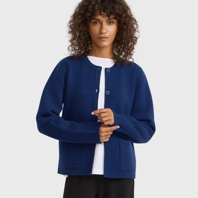 フランス製 riri Agnes b. カシミヤ ウール ジャケット ベルト カシミヤ 長袖 ジャケット ”Arno” | agnes b. (Women