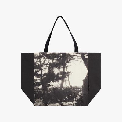 ＜agnes b. (Women)＞フォトプリント　コットンキャンバス　トートバッグ　”Ａｒｂｒｅ”
