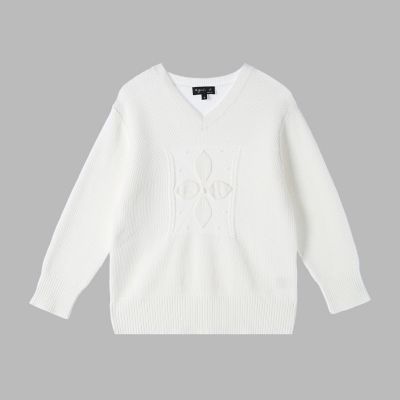 コットン ニット Vネック 長袖 プルオーバー | agnes b. (Women