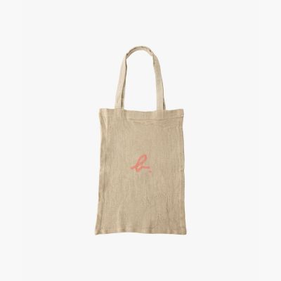 b．”ロゴ リネン コットン キャンバス トートバッグ ”Noe” | agnes
