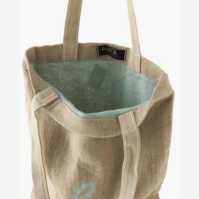 b．”ロゴ リネン コットン キャンバス トートバッグ ”Noe” | agnes