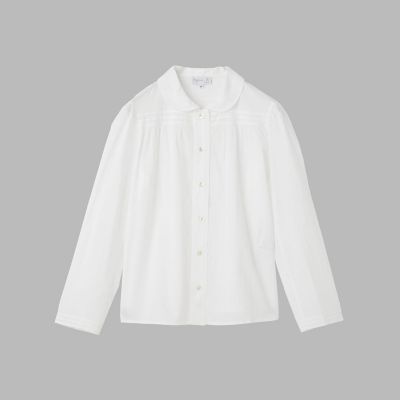 ＜agnes b. (Women)＞コットン　長袖　ブラウス　”Ａｌｉｃｅ”