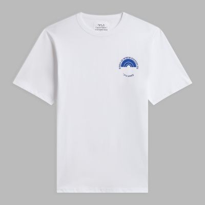 ＜agnes b. (Women)＞オーガニックコットン　プリント　半袖　アーティスト　Ｔシャツ　”Ｓｙｌｖａｉｎ　Ｃｏｕｚｉｎｅｔ－Ｊａｃｑｕｅｓ”
