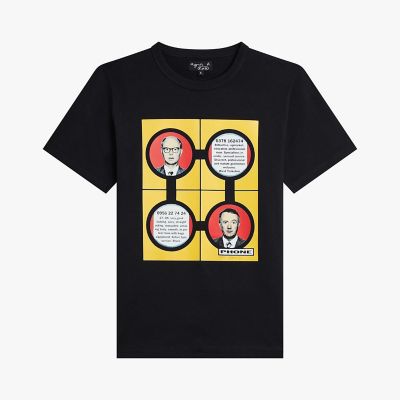 ＜agnes b. (Women)＞プリント　コットン　半袖　アーティスト　Ｔシャツ　”Ｇｉｌｂｅｒｔ　＆ａｍｐ　　Ｇｅｏｒｇｅ”