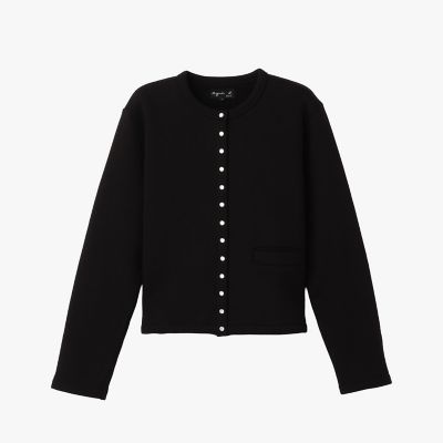 ＜agnes b. (Women)＞コットン　メルトン　カーディガンプレッション　”Ｐｈｏｎｅ”