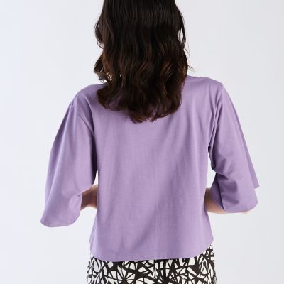 ロゴ コットン 5分袖 Tシャツ ”Yoko” | agnes b. (Women