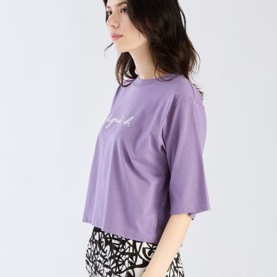 ロゴ コットン 5分袖 Tシャツ ”Yoko” | agnes b. (Women