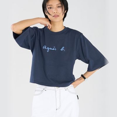 ロゴ コットン 5分袖 Tシャツ ”Yoko” | agnes b. (Women