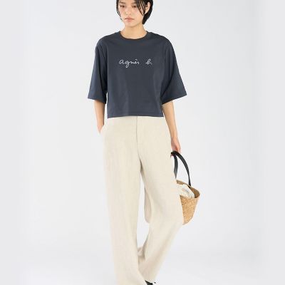 ロゴ コットン 5分袖 Tシャツ ”Yoko” | agnes b. (Women