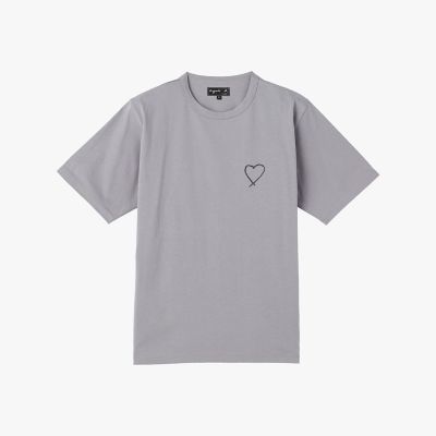 ＜agnes b. (Women)＞アイコニック　プリント　コットン　半袖　Ｔシャツ　”Ｓａｒａｊｅｖｏ　ｈｅａｒｔ”