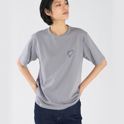 【値下げ不可】To b. by agnes b. ハート半袖Tシャツ b．”ロゴ ハート プリント コットン 半袖 Tシャツ ”Brando