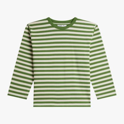 細ボーダー コットン 七分袖 Tシャツ ”Lil Cool” | agnes b