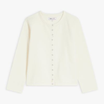 ＜agnes b. (Women)＞コットン　メルトン　カーディガンプレッション　”Ｌｅ　Ｐｅｔｉｔ”