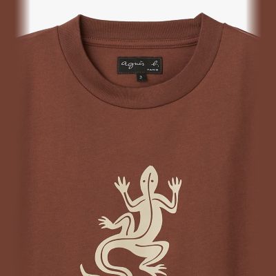 アイコニック コットン 半袖 Tシャツ ”Lezard” | agnes b