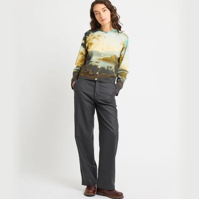 はにわ agnès b. フォトプリント ジップアップカーディガン アニエスベー「by R」限定商品、フォトプリントのカーディガンや