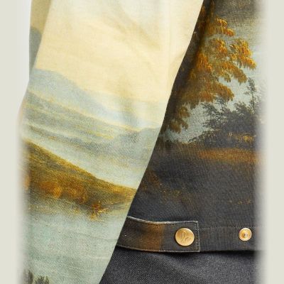 はにわ agnès b. フォトプリント ジップアップカーディガン agnes b.｜【by R 限定品】agnes b. フォトプリント 長袖 カーディガン