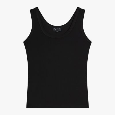 ＜agnes b. (Women)＞ジャージー　クレープ　タンクトップ　”Ｇａｓｔｏｎ”