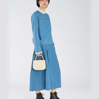 レース コットン ヘンリーネック トップス ”Harpiste” | agnes
