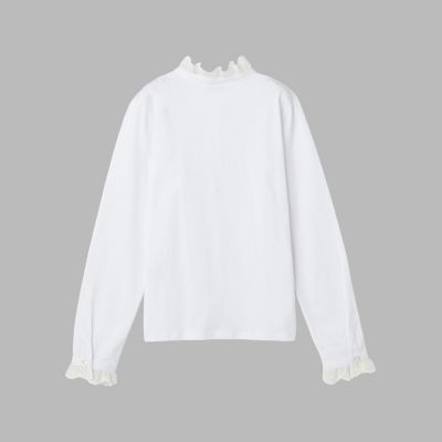 レース コットン ヘンリーネック トップス ”Harpiste” | agnes
