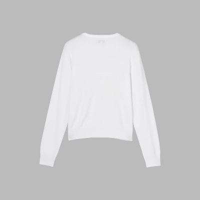 レース 刺繍 コットン ニット 長袖 カーディガンプレッション