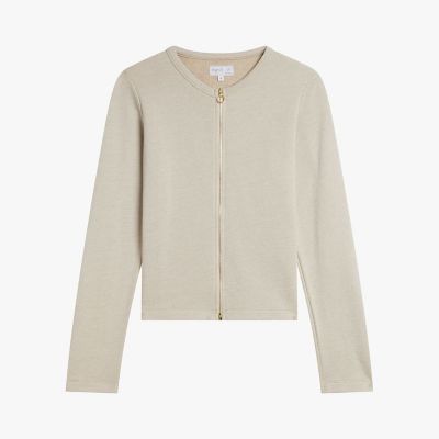 ＜agnes b. (Women)＞コットン　リネン　メルトン　長袖　カーディガン　”Ａｌｉｚｅｅ”