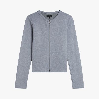 ＜agnes b. (Women)＞コットン　リネン　メルトン　長袖　カーディガン　”Ａｌｉｚｅｅ”