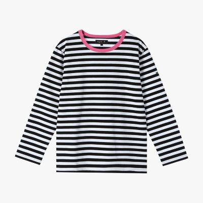 細ボーダー コットン 長袖 Tシャツ ”Biotop” | agnes b. (Women