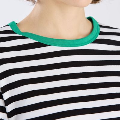 細ボーダー コットン 長袖 Tシャツ ”Biotop” | agnes b. (Women