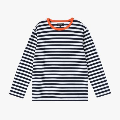 細ボーダー コットン 長袖 Tシャツ ”Biotop” | agnes b. (Women