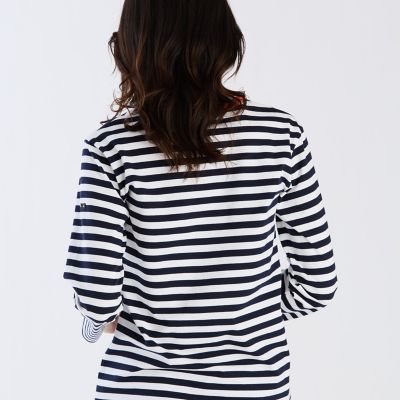 細ボーダー コットン 長袖 Tシャツ ”Biotop” | agnes b. (Women