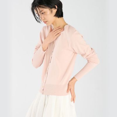 agnes b.（アニエスベー）長袖 カーディガンプレッション WEBスペシャル ロゴ コットン 長袖 カーディガンプレッション