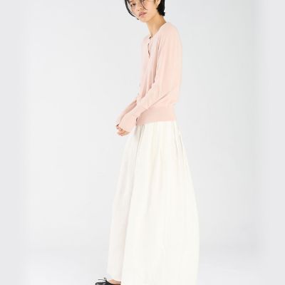 コットン ニット 長袖 カーディガンプレッション ”Snapy” | agnes
