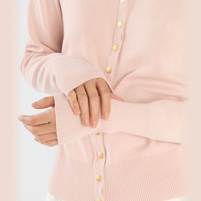 コットン ニット 長袖 カーディガンプレッション ”Snapy” | agnes