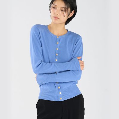 コットン ニット 長袖 カーディガンプレッション ”Snapy” | agnes