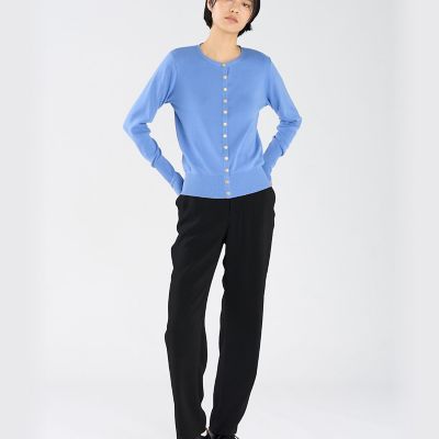 コットン ニット 長袖 カーディガンプレッション ”Snapy” | agnes