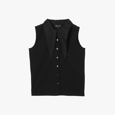 ＜agnes b. (Women)＞コットン　ノースリーブ　ブラウス　”Ｊａｎｅ”
