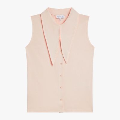 ＜agnes b. (Women)＞コットン　ノースリーブ　ブラウス　”Ｊａｎｅ”
