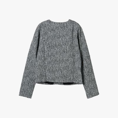 ツイード 長袖 ノーカラー ジャケット ”New Gabriel