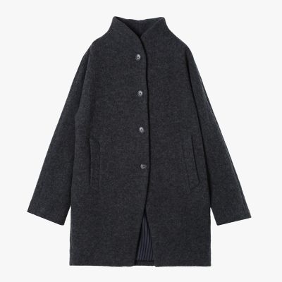 ウール ハイネック ロング コート ”Jova” | agnes b. (Women