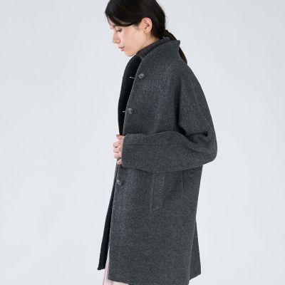 ウール ハイネック ロング コート ”Jova” | agnes b. (Women