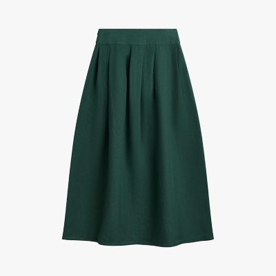 R399/美品 フランス製 agnes b ニット ロングスカート ウエストゴム ウエスト ギャザー フリル ロング スカート（6633WA70023）｜To b. by