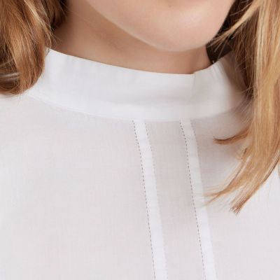 AM06 HAUT ノーカラーブラウス | agnes b. (Women 