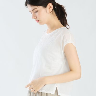 AM56 HAUT ノーカラーブラウス | agnes b. (Women 