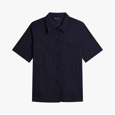 ＜agnes b. (Women)＞プリント　コットン　半袖　ブラウス