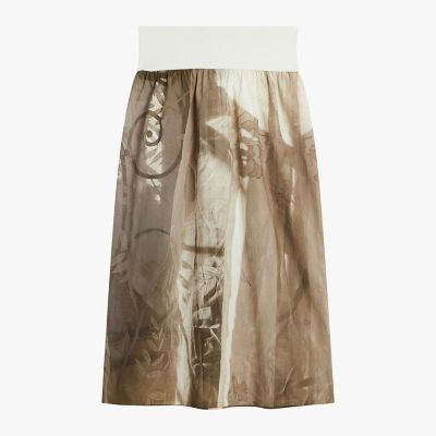 フォトプリント コットン ロング フレアスカート ”Ombre” | agnes