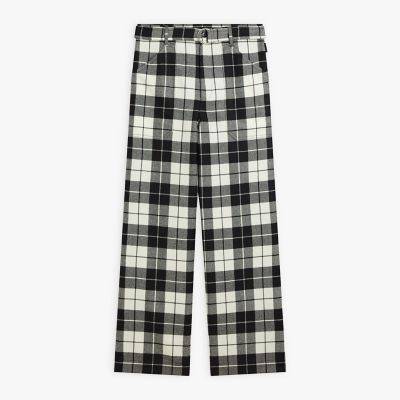 希少 美品 90’s Y's for men サスペンダー チェックウールパンツ チェック ウール パンツ ”Worky” | agnes b. (Women