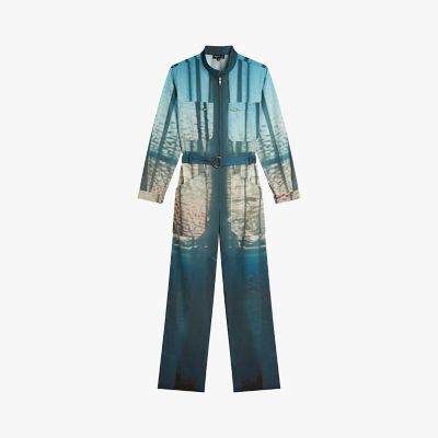 フォトプリント コットン 長袖 コンビネゾン ”rideaux