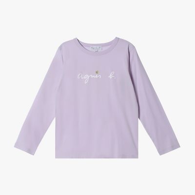 ＜agnes b. ENFANT (Baby&Kids)＞キッズ　ロゴ　ハート　プリント　コットン　長袖　Ｔシャツ
